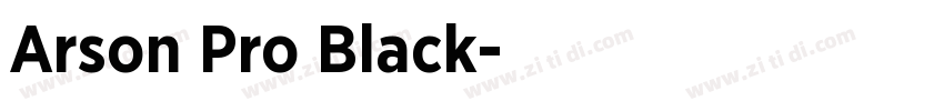 Arson Pro Black字体转换